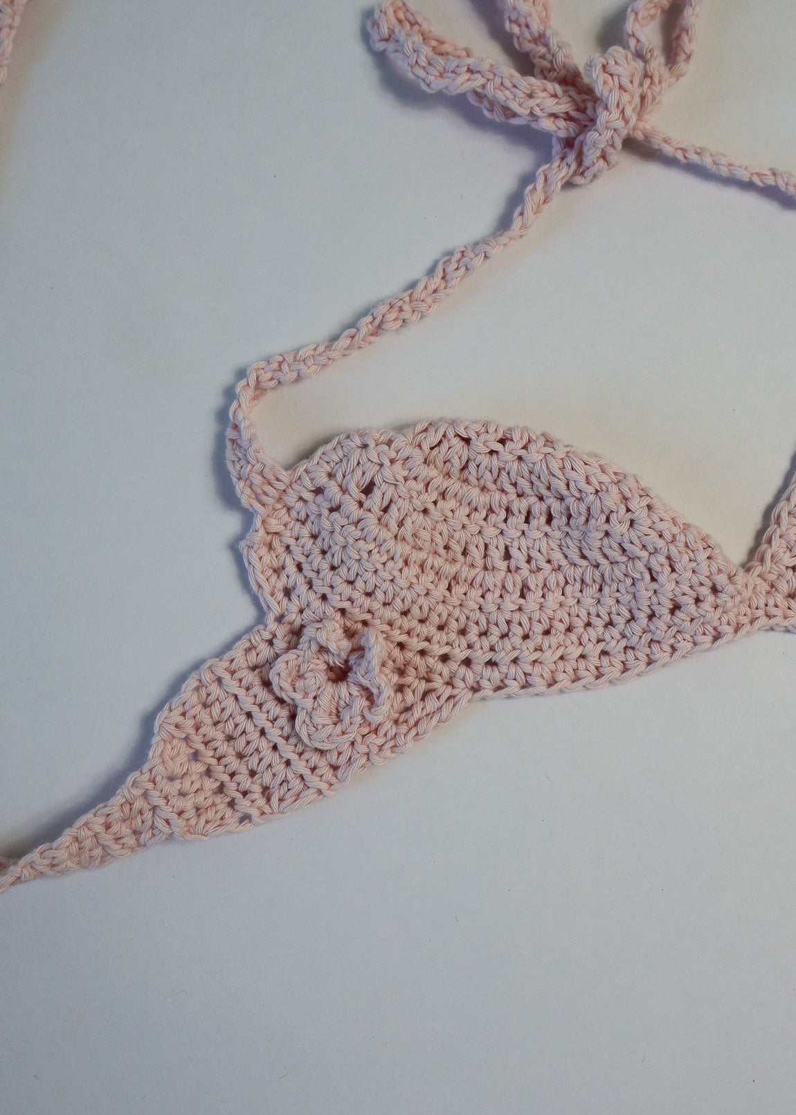 crochet bikini set, micro crochet swimwear, handmade pink bikini, triangle crochet top, dainty beachwear, artisan summer set