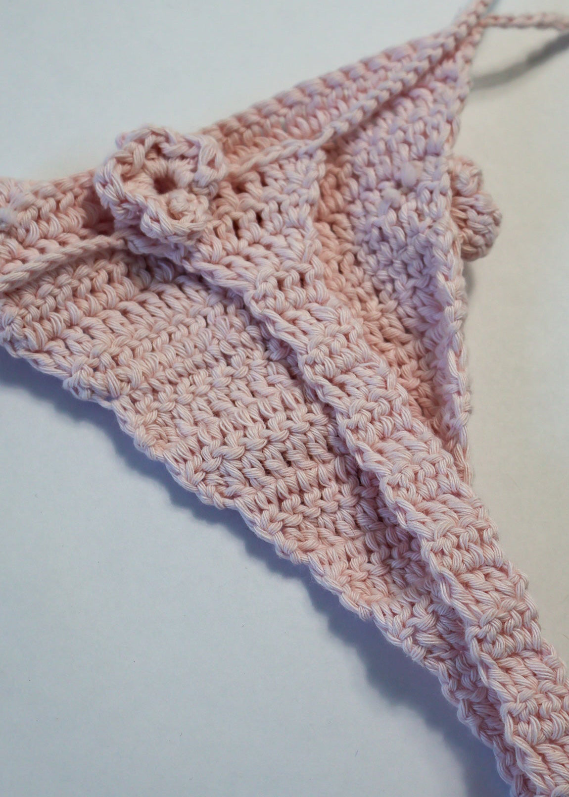 crochet bikini set, micro crochet swimwear, handmade pink bikini, triangle crochet top, dainty beachwear, artisan summer set