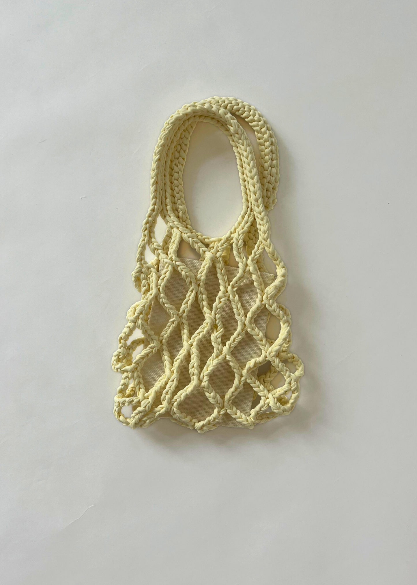 Crochet Net Bag – butter yellow