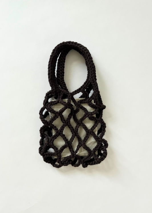 Crochet net bag - cacao