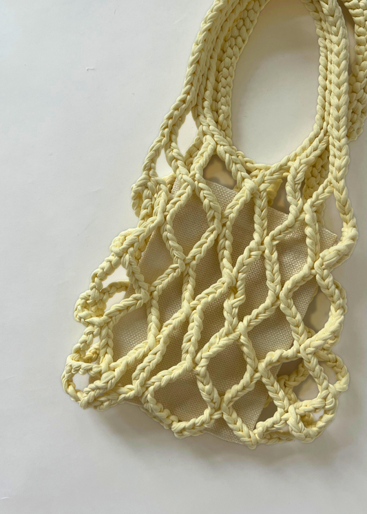 Crochet Net Bag – butter yellow